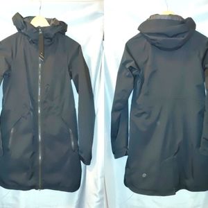 Lululemon Definitely Raining Jacket Black 4 Seam Sealed Hooded Wind Waterproof